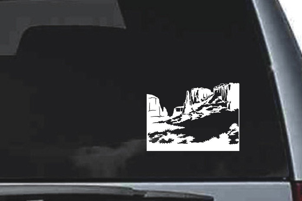 Picniva Mountain Sty16 Vinyl Car Window Decal, Approx 5 in