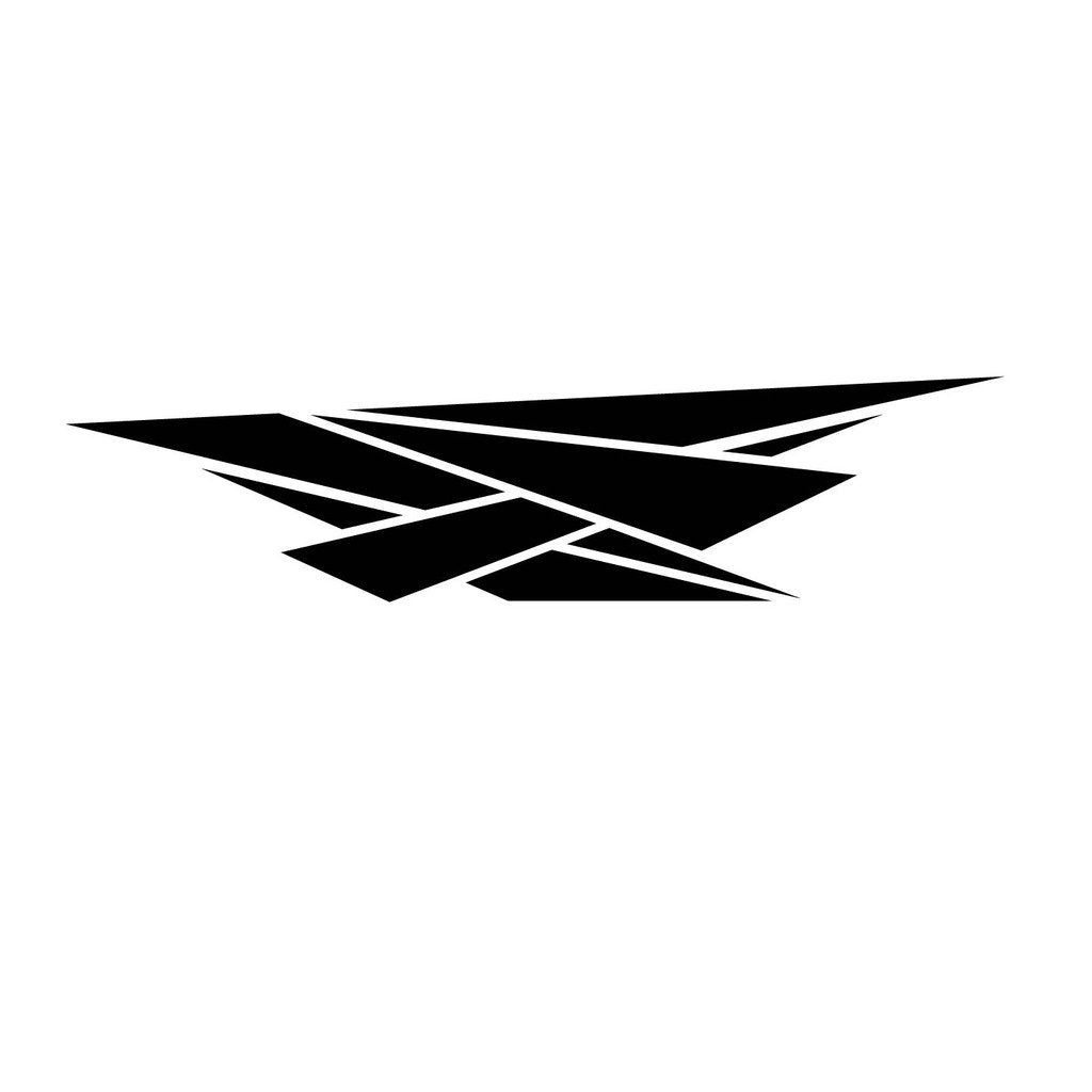 Picniva sty341 Racing Car Body Side Stripes Sticker Decal 2 Pcs