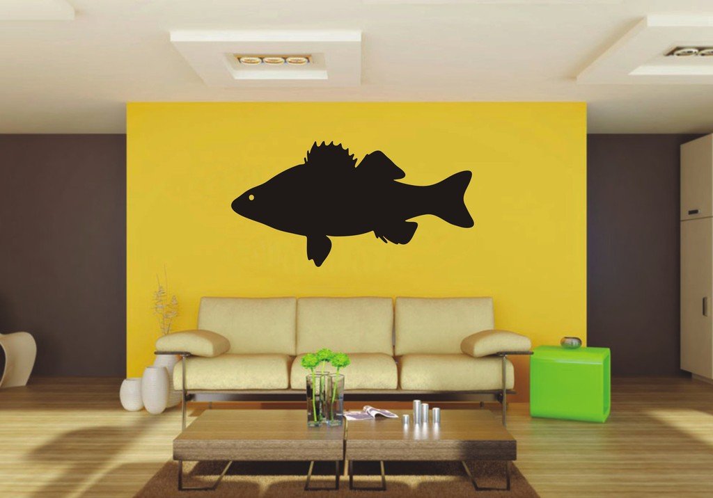 Picniva Fish Sty66 Vinyl Wall Decal, Approx 22 x 11.42 in, Removable