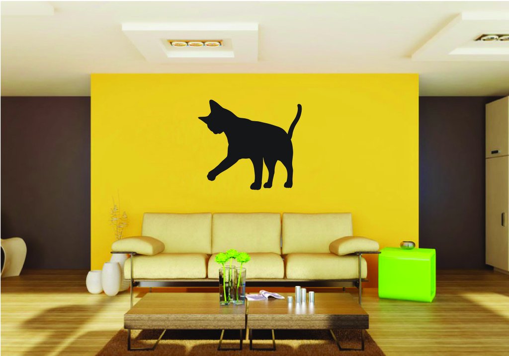 Picniva Abyssinian Cat Style 4 Removable Vinyl Wall Decal