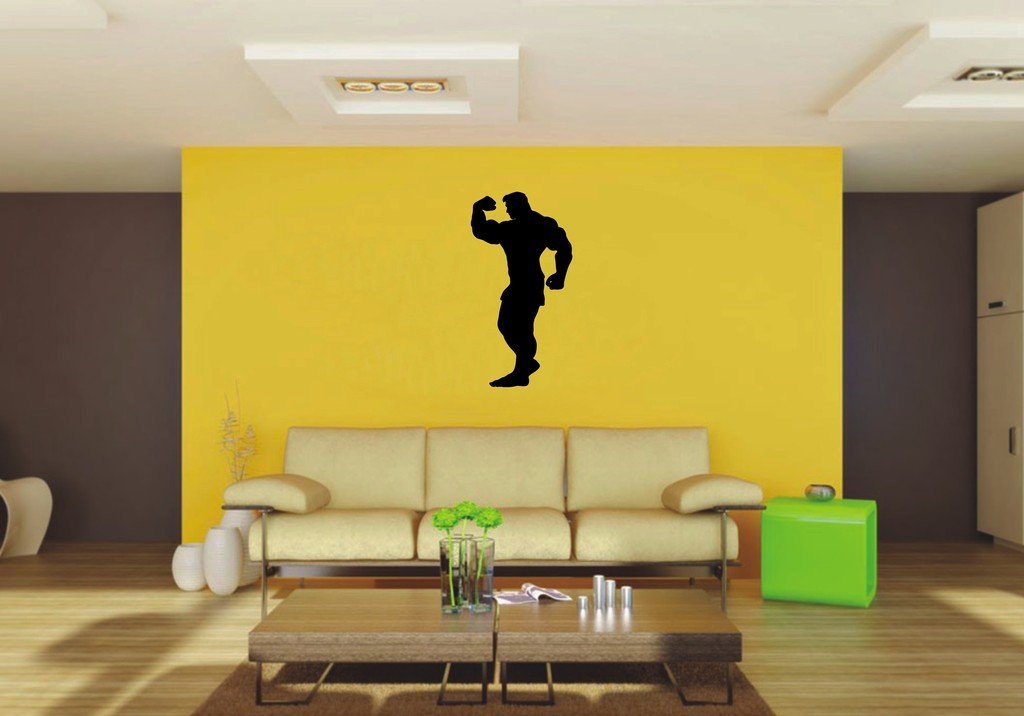 Picniva Muscle Man Style 2 Wall Decal Figure Silhouette Decor