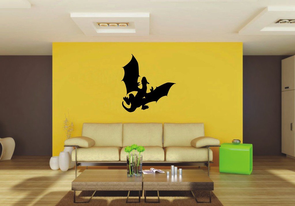Picniva 22x23.37 Dragon Style 26 Vinyl Wall Decal Fantasy Decor