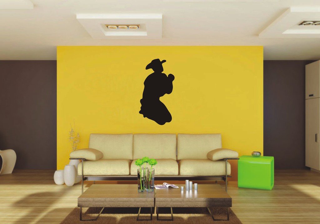 Picniva Cowboy Sty2a Vinyl Wall Decal, Approx 22 x 41.04 in, Removable