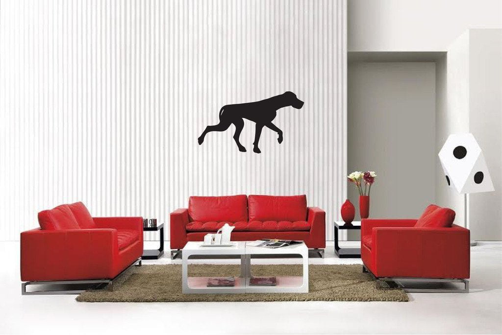 Picniva Matte Black Great Dane Style 10a Vinyl Wall Decal Canine Decor