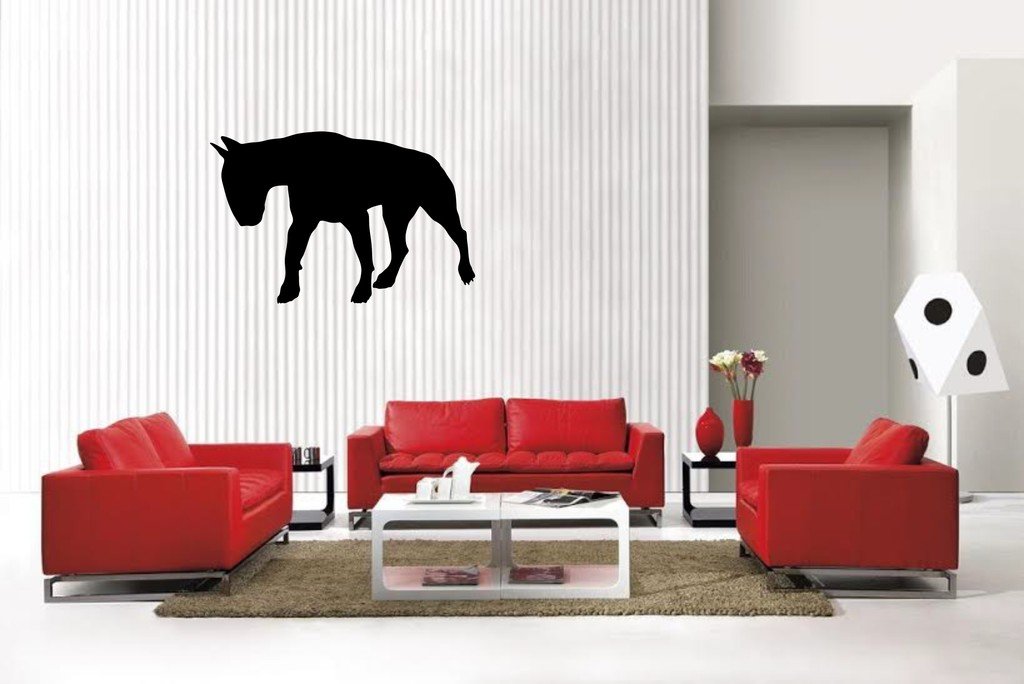 Picniva Matte Black Bull Terrier Style 18 Vinyl Wall Decal Pet Animal Decor