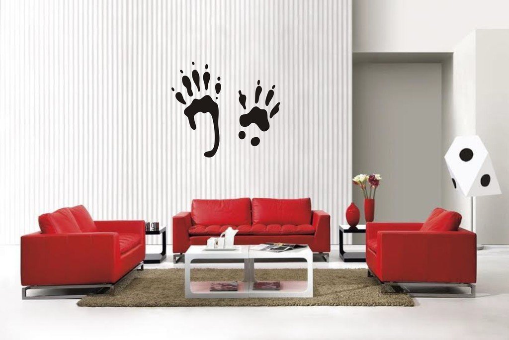 Picniva Squirrel Track Wall Decal Removable Home Decor