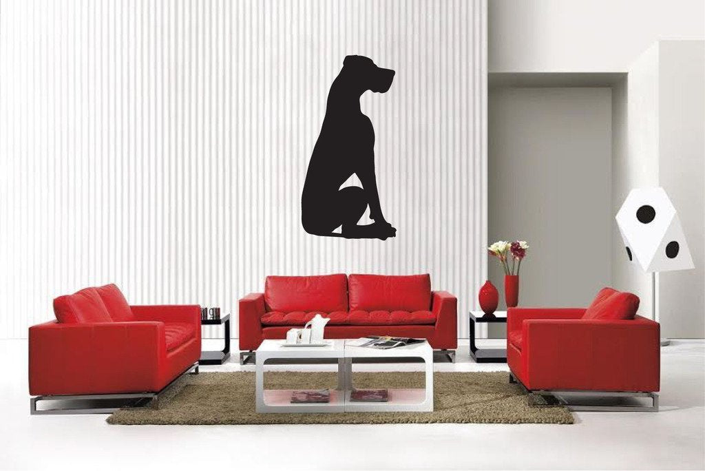 Picniva Matte Black Great Dane Style 16a Vinyl Wall Decal Canine Decor