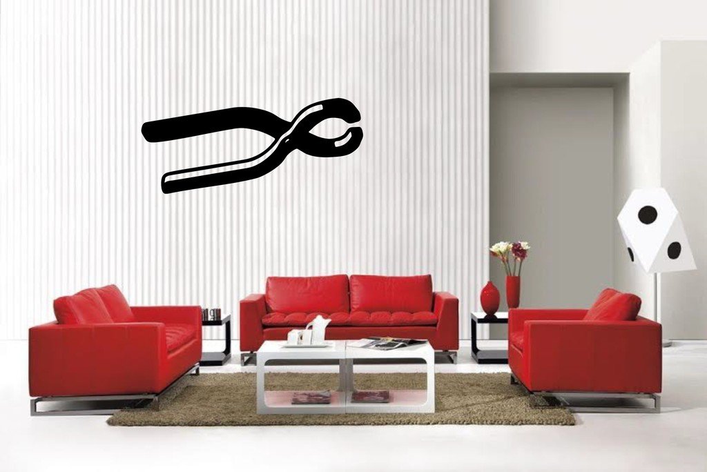 Picniva Matte Black Tongs Style 2 Vinyl Wall Decal Home Decor