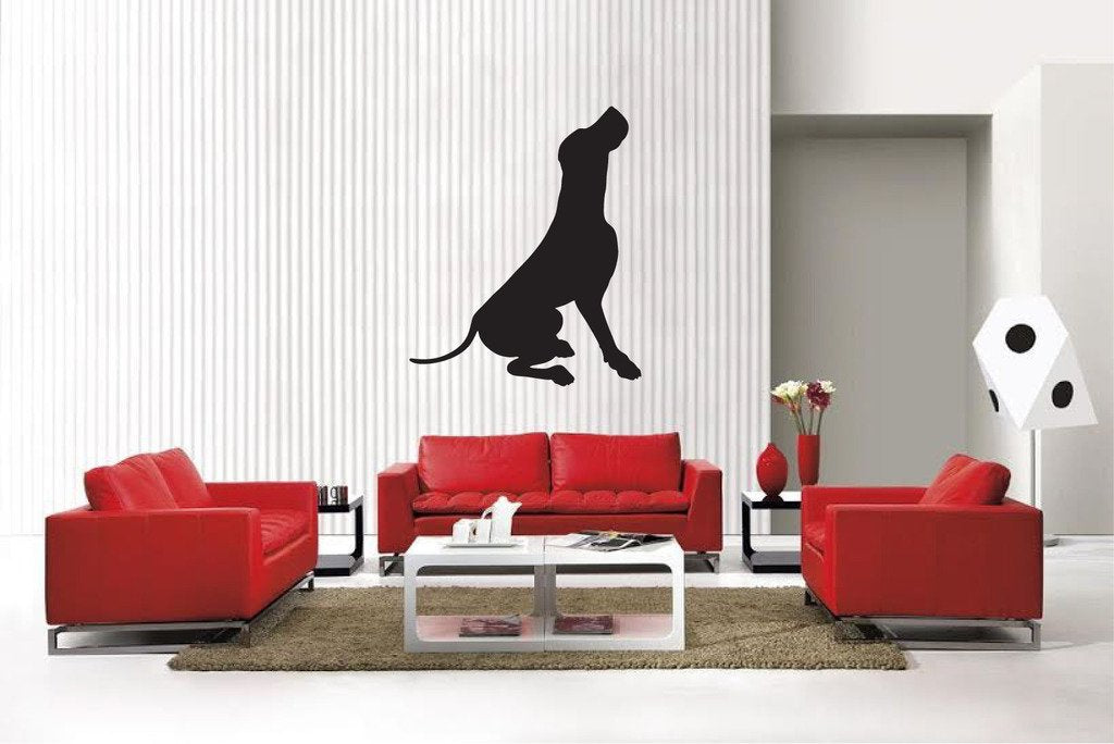 Picniva Matte Black Great Dane Style 2a Vinyl Wall Decal Canine Decor