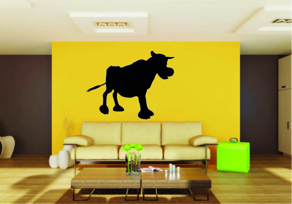 Picniva Bull Sty16a Vinyl Wall Decal, Removable, Home Decor