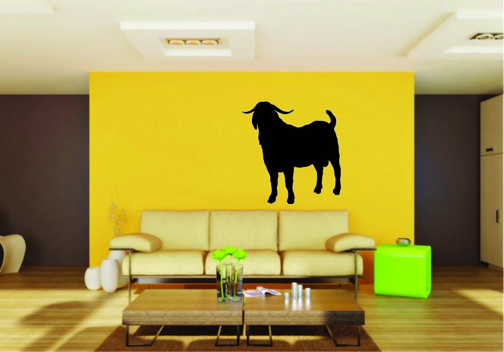 Picniva Boer Goat Sty1a Vinyl Wall Decal, Removable, Home Decor