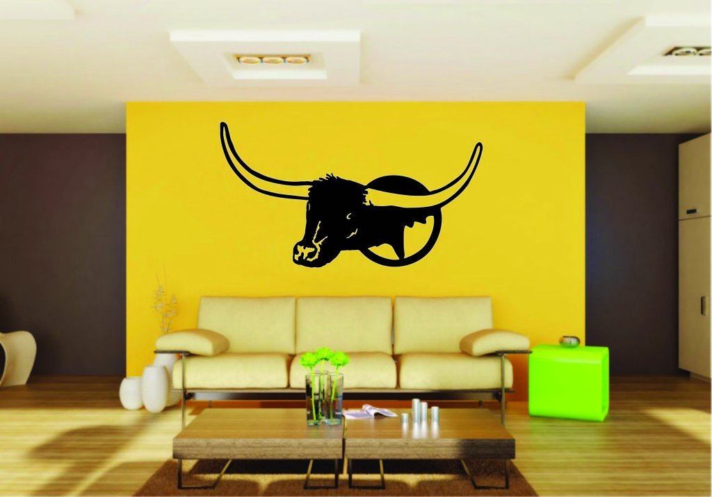 Picniva Cattle Sty2 Vinyl Wall Decal, Approx 22 x 12.29 in, Removable