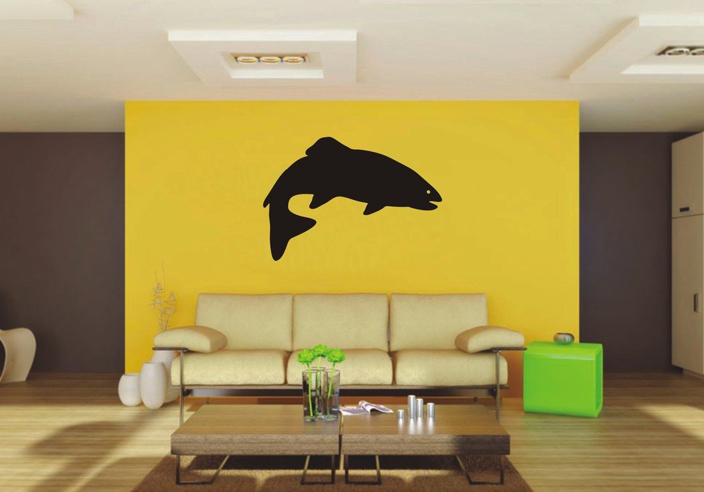 Picniva Rainbow Trout Vinyl Wall Decal, Approx 31.73 x 22 in, Removable