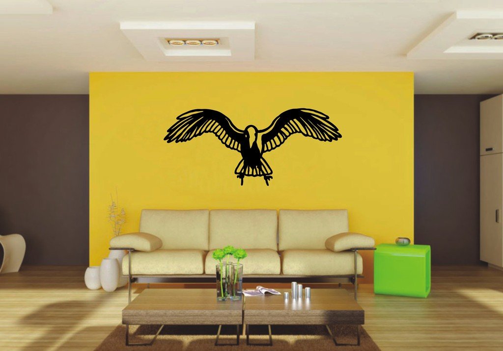 Picniva Crow Sty15 Vinyl Wall Decal, Approx 22 x 9.61 in, Home Decor