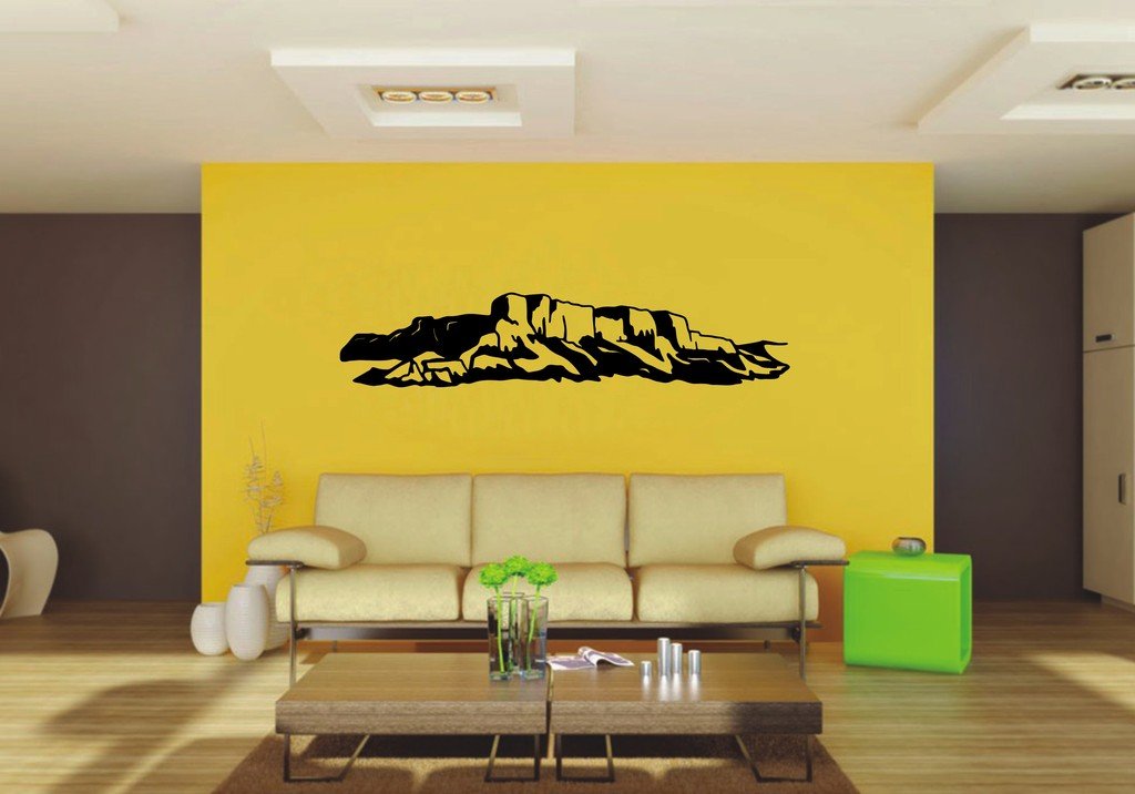 Picniva 22x4.63 Mountain Style 10 Vinyl Wall Decal Nature