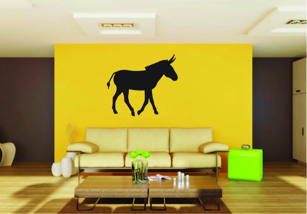 Picniva Donkey Sty19 Vinyl Wall Decal, Approx 22 x 19.57 in, Removable