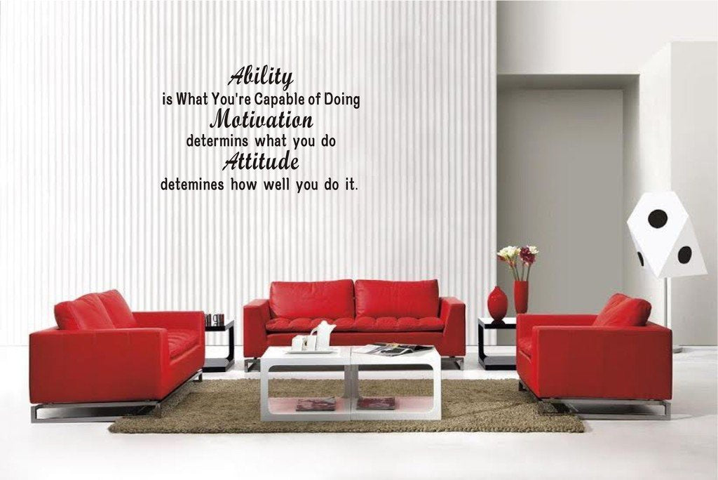 Picniva Matte Black Ability is What Youre Capable of Doing Vinyl Wall Decal