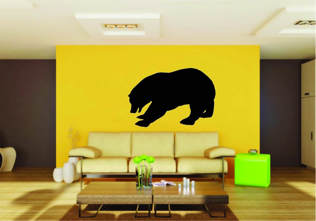 Picniva Bear Sty22 Vinyl Wall Decal, Approx 22 x 14.88 in, Removable