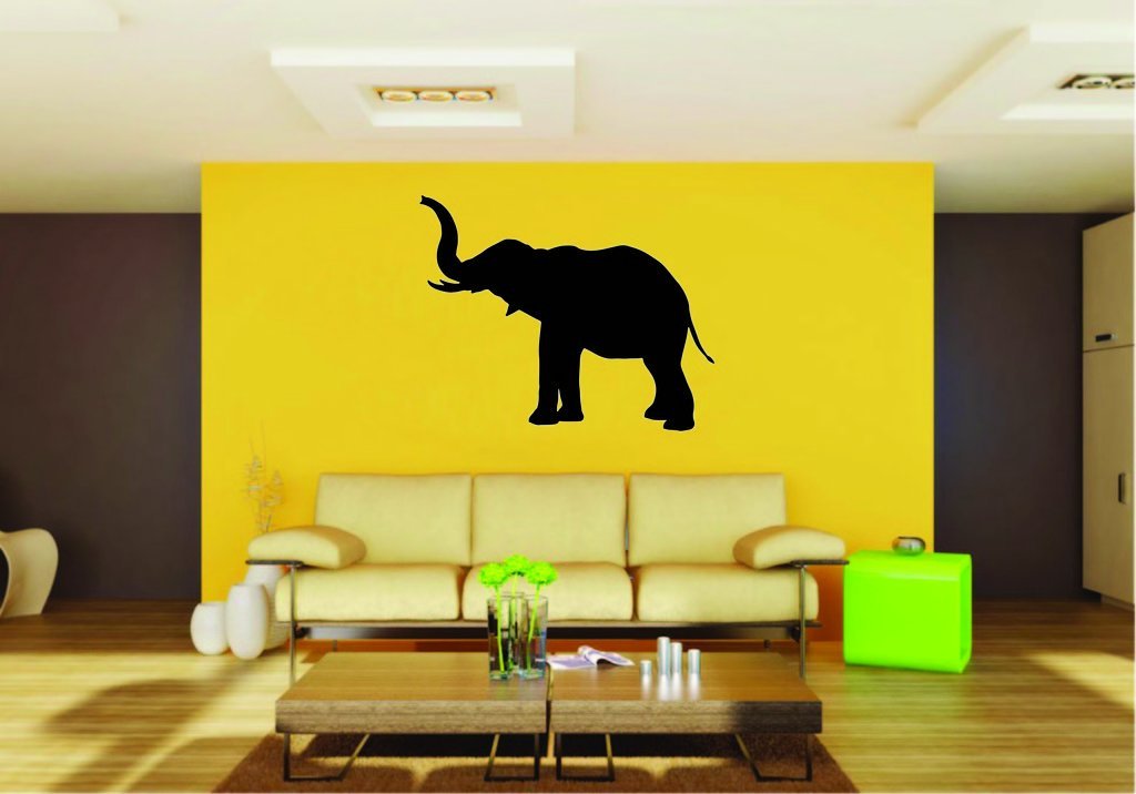 Picniva Elephant Sty17 Vinyl Wall Decal, Approx 22 x 17.57 in, Removable