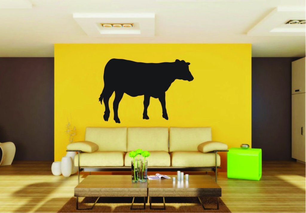 Picniva Cow Sty66 Vinyl Wall Decal, Approx 22 x 15.07 in, Removable