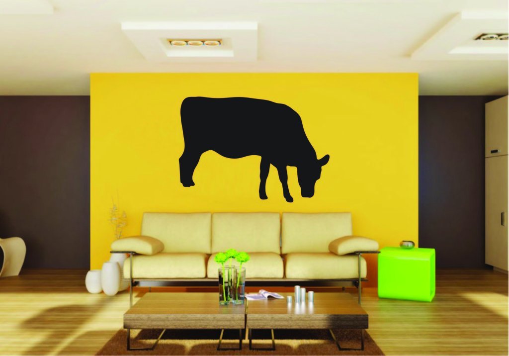 Picniva Cow Sty40 Vinyl Wall Decal, Approx 22 x 15.4 in, Removable