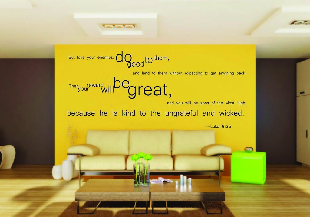 Picniva Luke Love Your Enemies Bible Verse Removable Vinyl Wall Decal