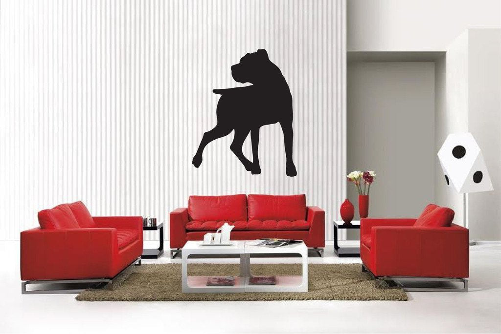 Picniva Matte Black Rottweiler Style 10a Vinyl Wall Decal Pet Dog Decor
