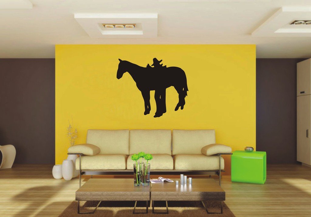 Picniva Horse Rider Sty19 Vinyl Wall Decal, Approx 22 x 18.34 in, Removable