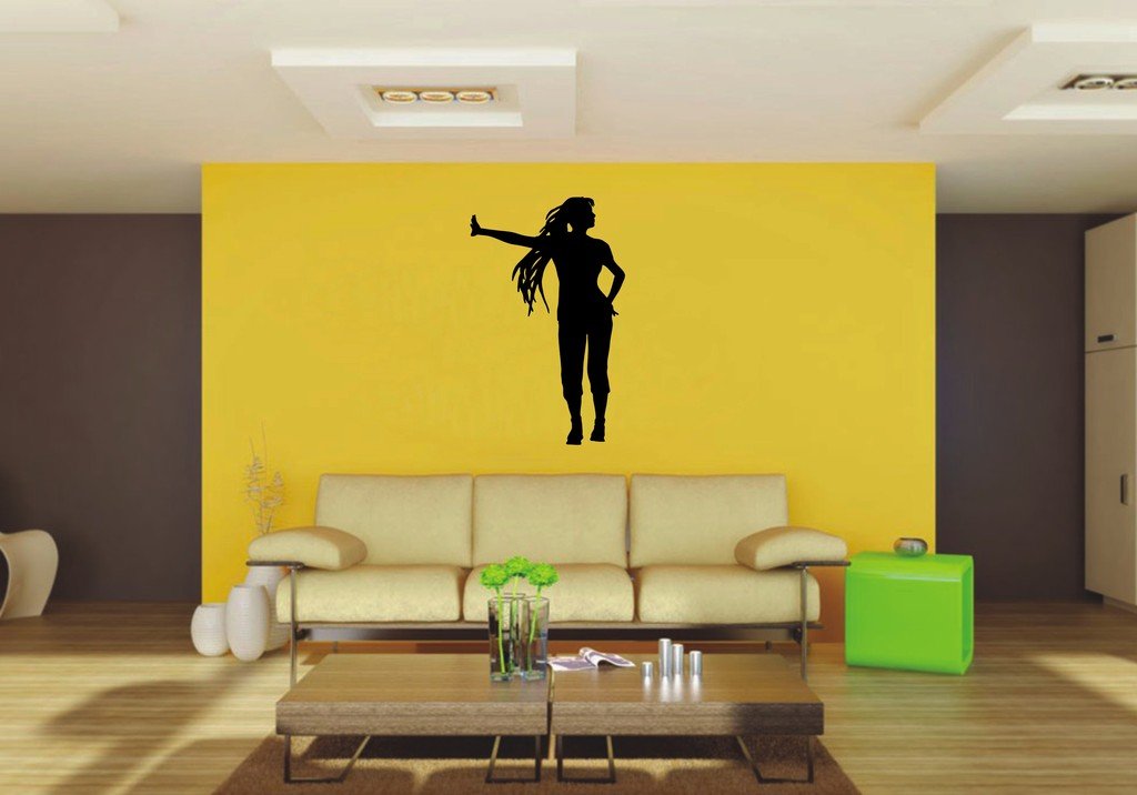 Picniva 22x35.32 Leaning Style 1 Vinyl Wall Decal Figure