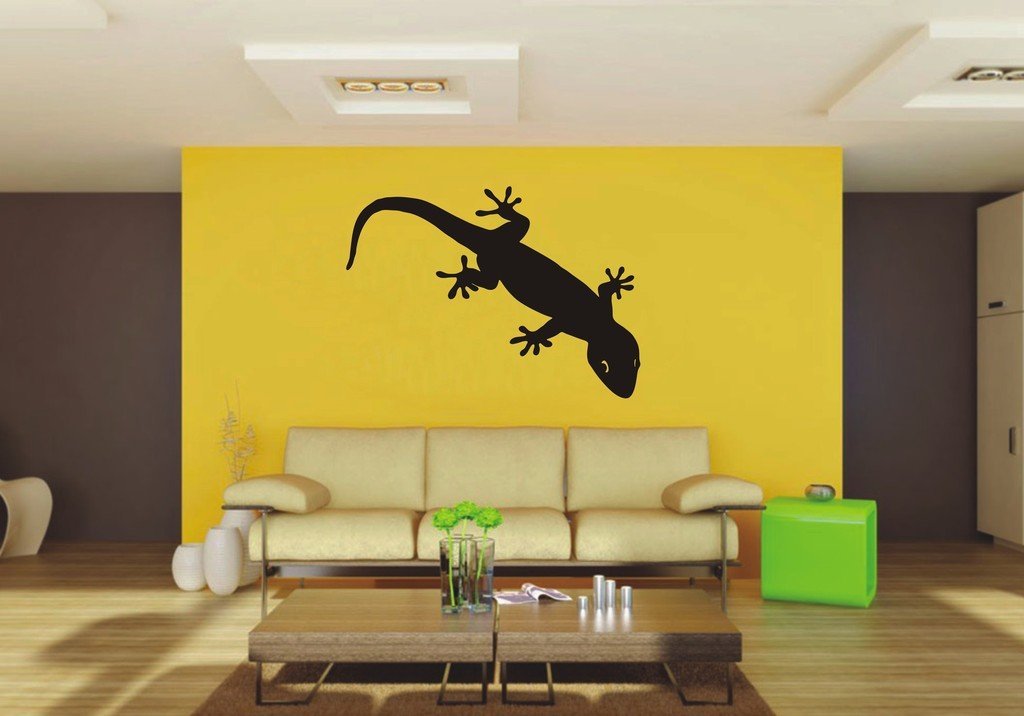Picniva Gecko Sty3 Vinyl Wall Decal, Approx 22 x 15.86 in, Removable