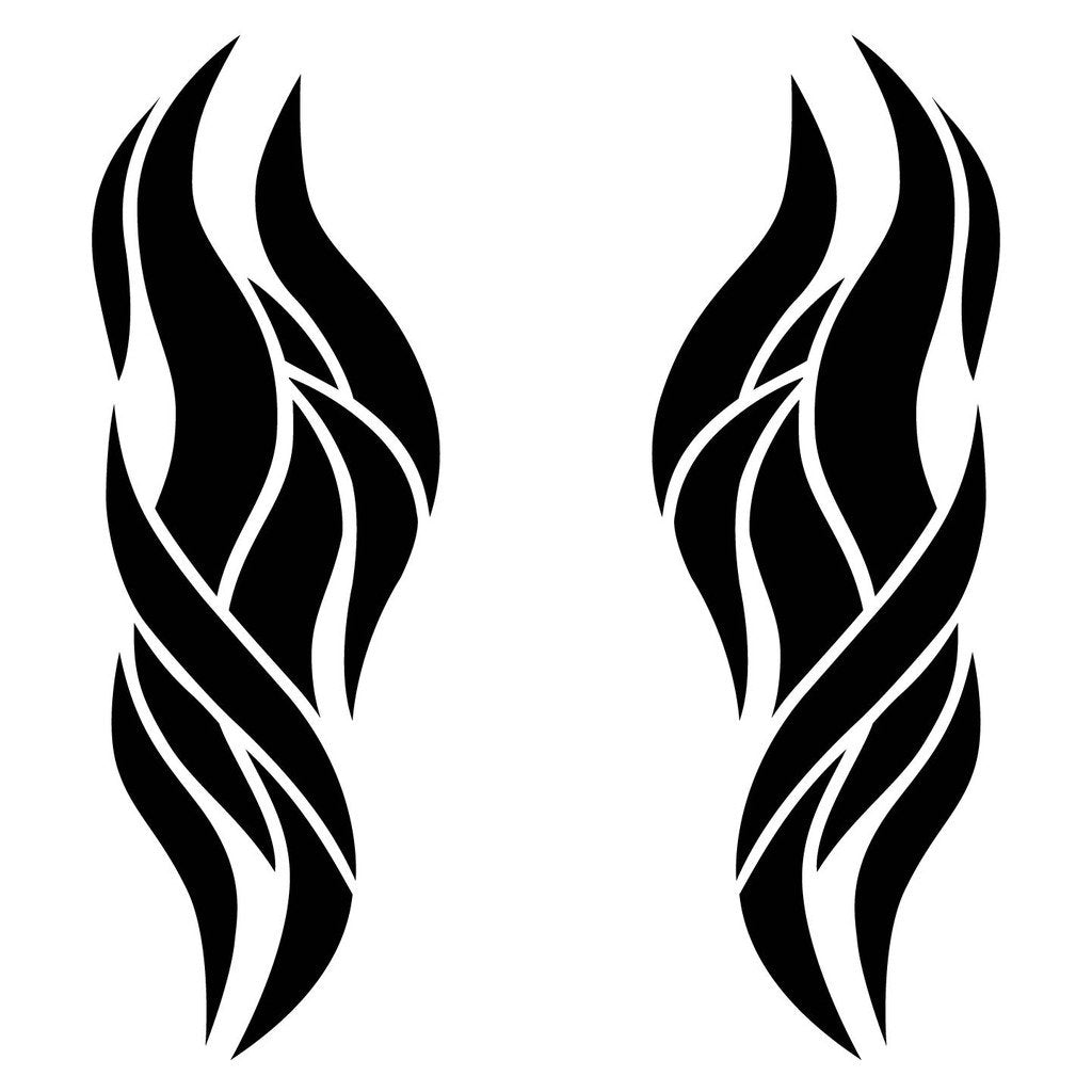 Picniva Style 330 Racing Side Stripe Vinyl Decals, 20 x 24 in, 2 Pc