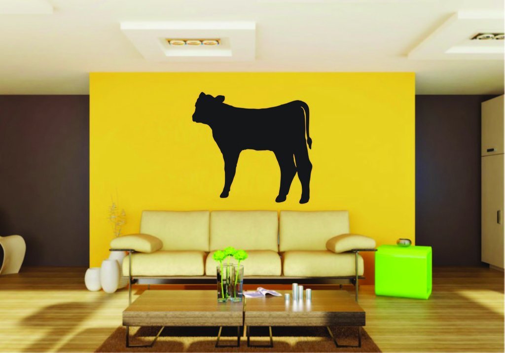 Picniva Cow Sty14 Vinyl Wall Decal, Approx 22 x 20.09 in, Removable