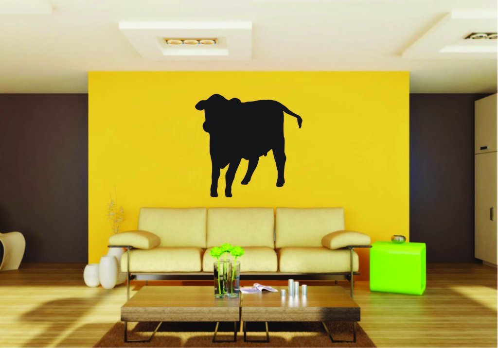 Picniva Cow Sty31 Vinyl Wall Decal, Approx 22 x 21.15 in, Removable