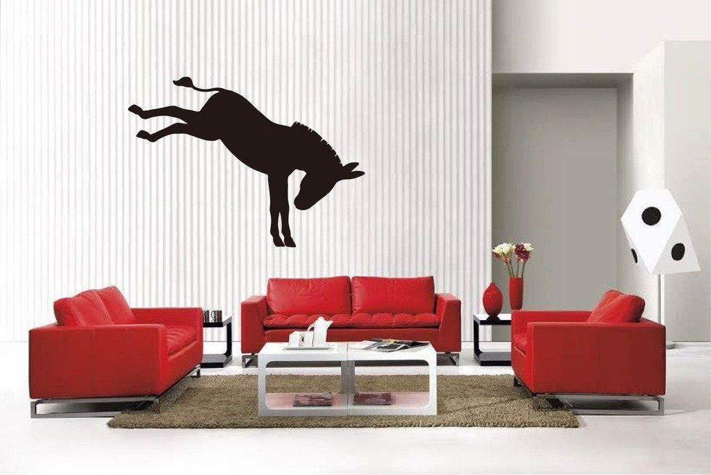 Picniva Matte Black Donkey Style 11 Vinyl Wall Decal Farm Barn Decor BG5242