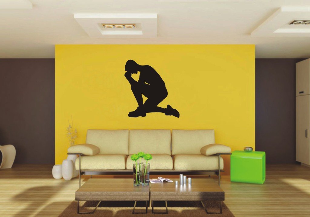 Picniva Man Sty14 Vinyl Wall Decal, Approx 22 x 23.09 in, Removable