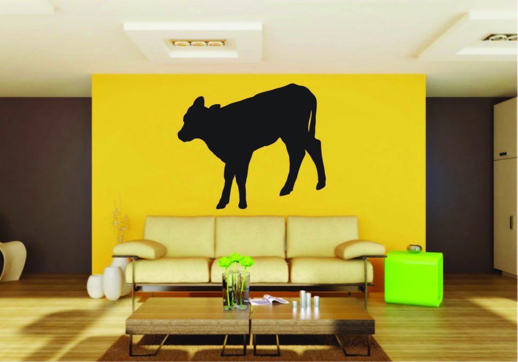 Picniva Cow Sty17 Vinyl Wall Decal, Approx 22 x 18.57 in, Removable