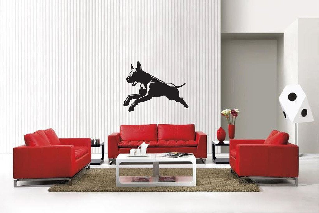 Picniva Matte Black Doberman Style 7 Vinyl Wall Decal Canine Decor