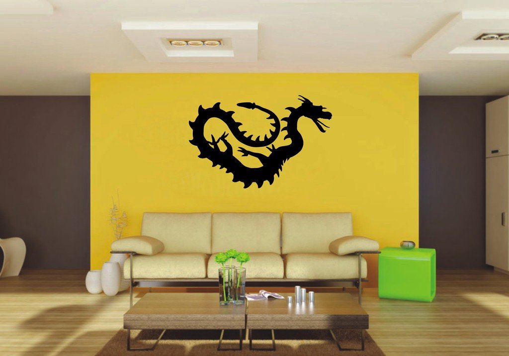 Picniva 22x14.29 Orient Dragon Style 18 Vinyl Wall Decal Fantasy Decor