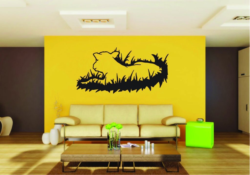 Picniva Cow Sty70 Vinyl Wall Decal, Approx 22 x 11 in, Removable