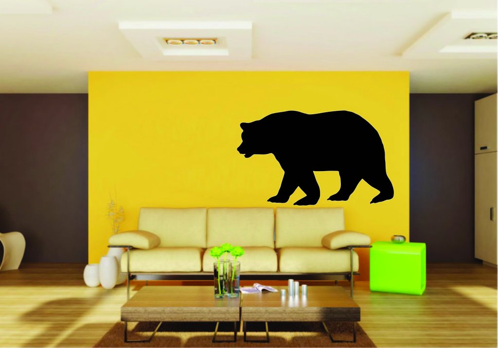 Picniva Bear Sty12 Vinyl Wall Decal, Approx 22 x 13.49 in, Removable