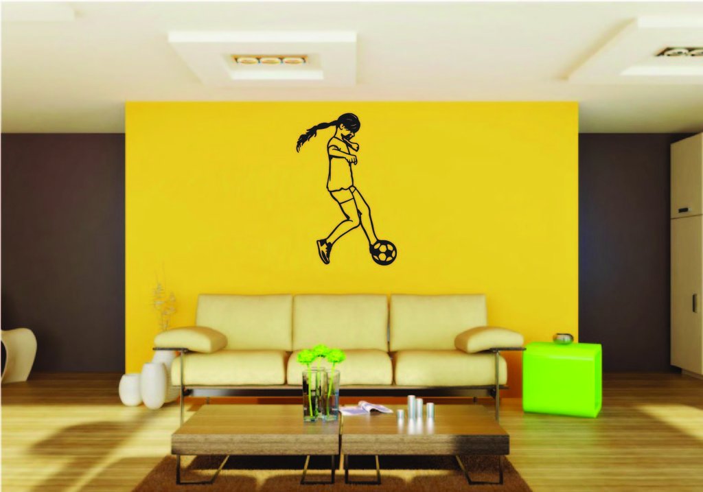 Picniva Soccer Girl Style 24 Removable Vinyl Wall Decal
