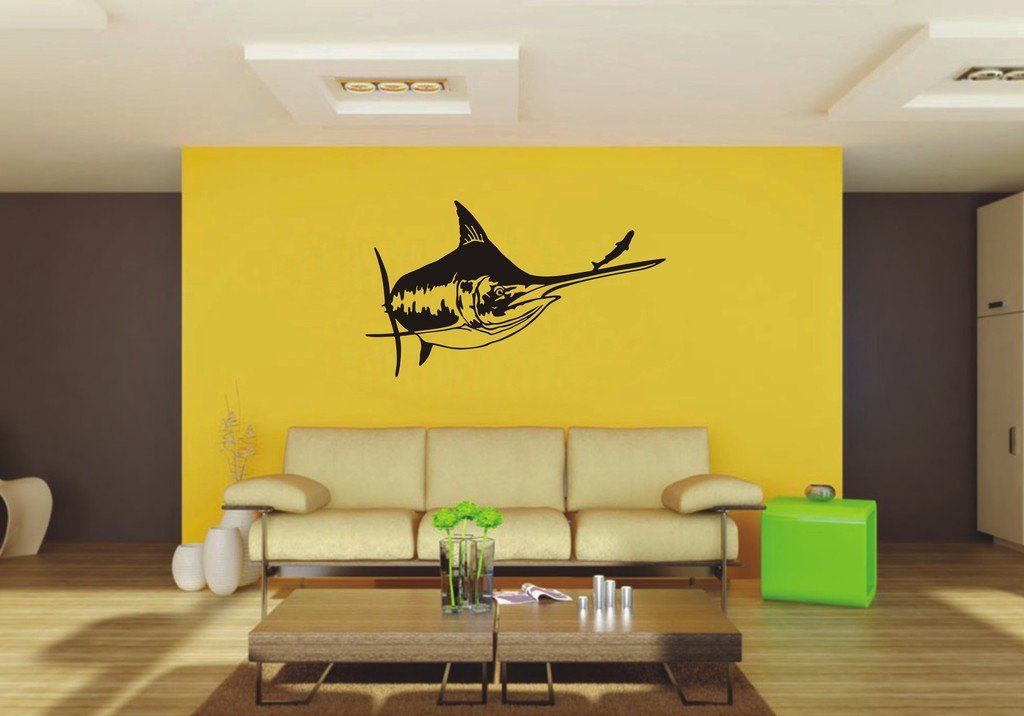 Picniva Marlin Sty19 Vinyl Wall Decal, Approx 37.45 x 22 in, Removable