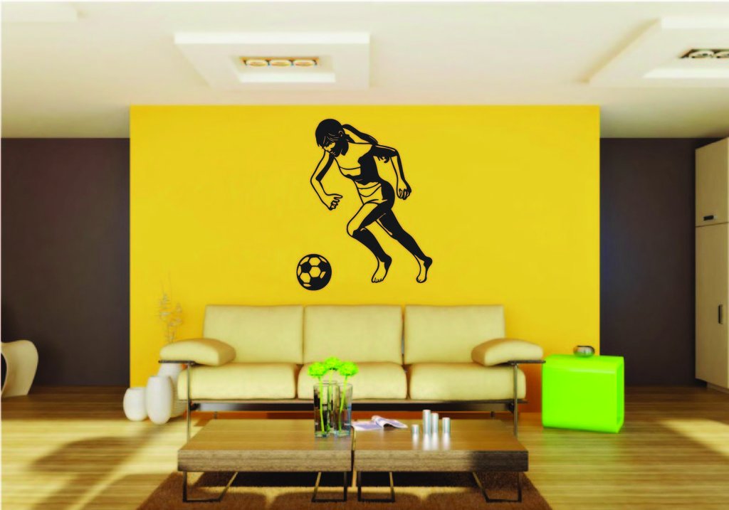 Picniva Soccer Girl Style 13 Removable Vinyl Wall Decal