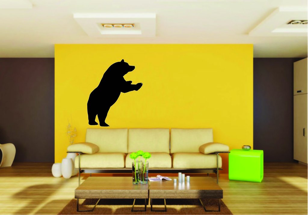 Picniva Bear Sty19 Vinyl Wall Decal, Approx 22 x 26.73 in, Removable