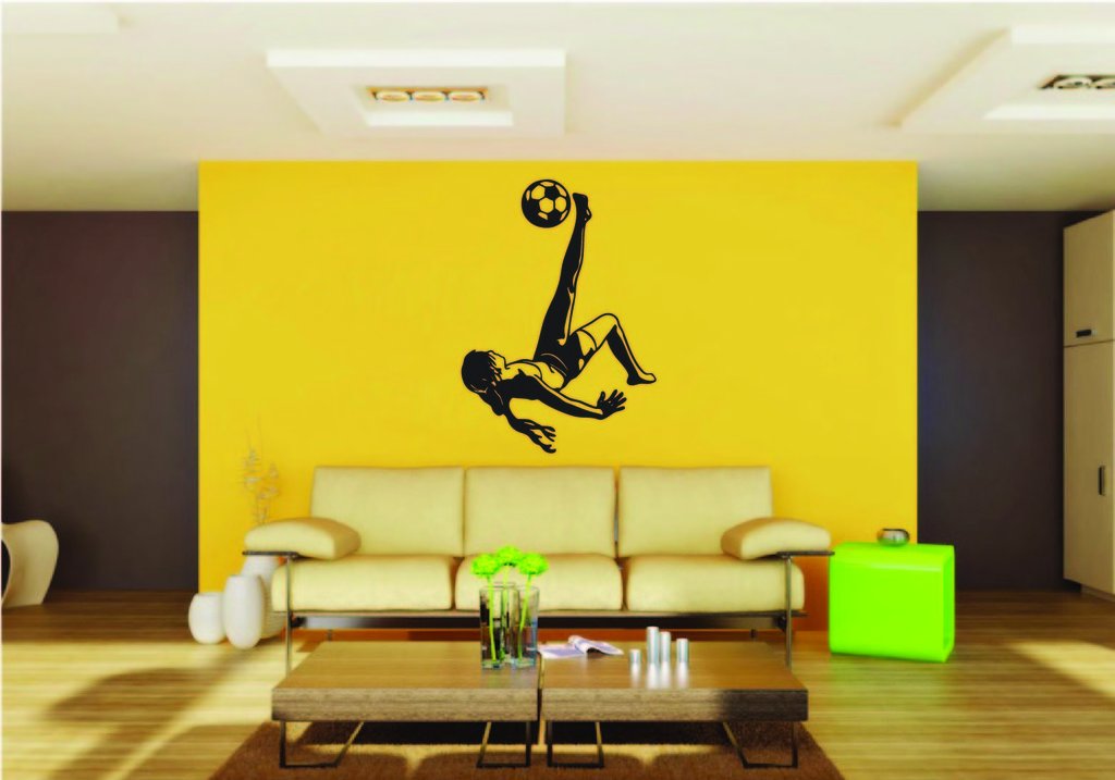 Picniva Soccer Girl Style 9 Removable Vinyl Wall Decal