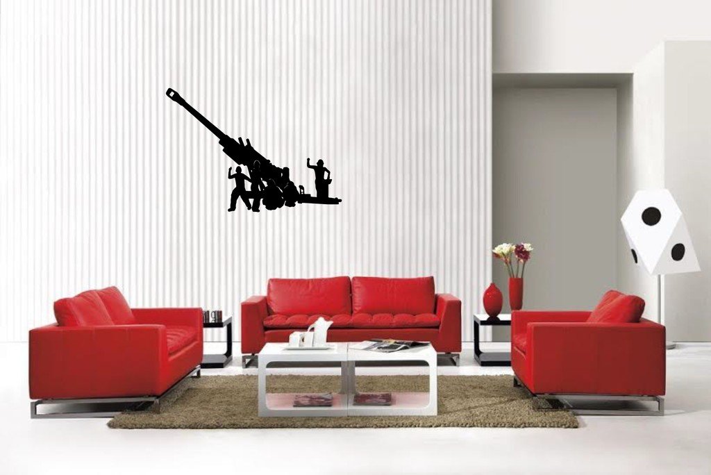 Picniva Matte Black Military Style 28 Vinyl Wall Decal Home Decor