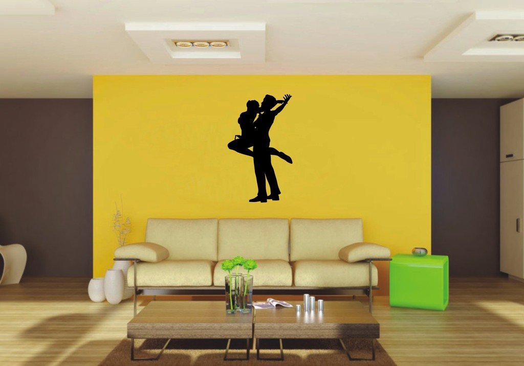 Picniva 22x36.89 Dancing Style 68 Vinyl Wall Decal Dance Silhouette