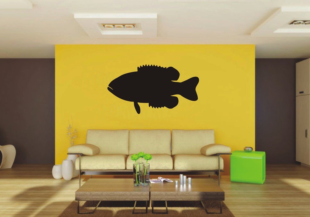 Picniva Fish Sty61 Vinyl Wall Decal, Approx 22 x 11.91 in, Removable