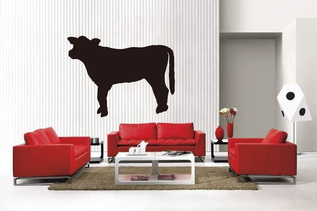 Picniva Matte Black Cow Style 98 Vinyl Wall Decal Farm Ranch Decor BG5207