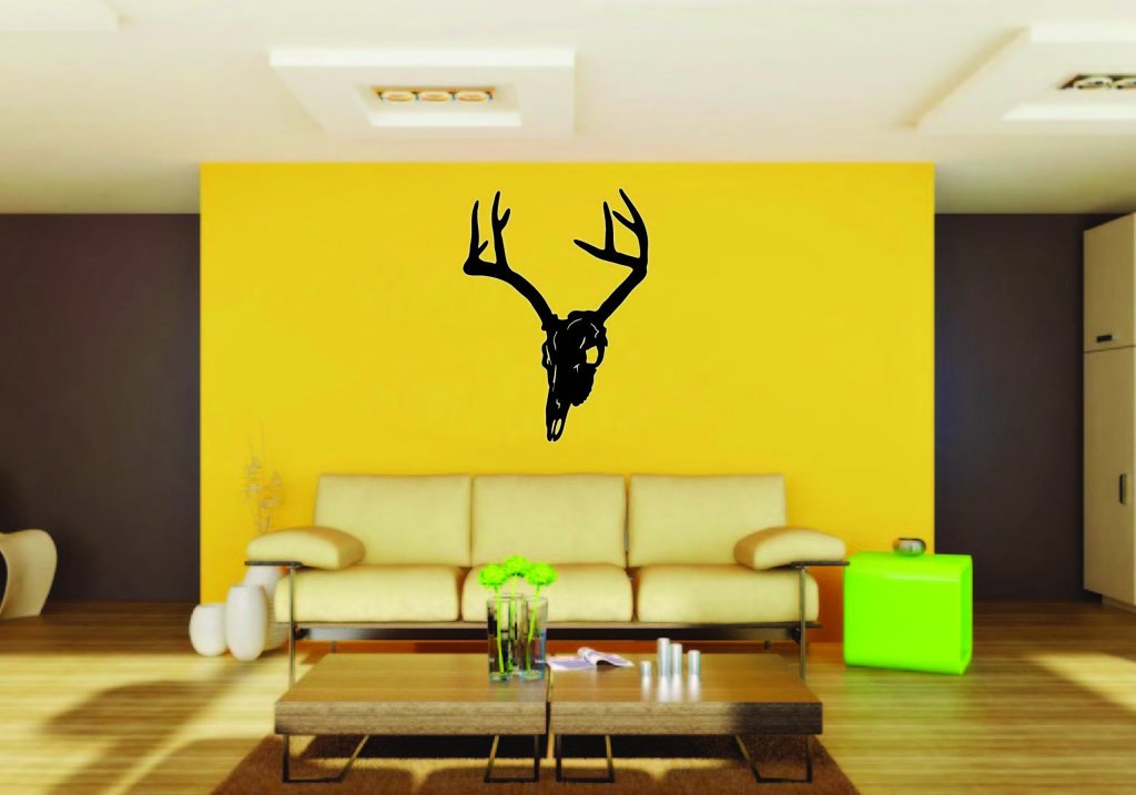 Picniva Deer Skull Style 10 Removable Vinyl Wall Decal